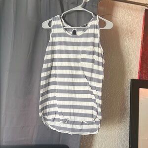 Papermoon Striped Lavender and White Tank